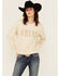 Image #1 - Ariat Women's Essential Logo Crewneck Sweatshirt, Cream, hi-res