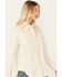 Image #2 - Scully Women's Floral Embroidered Long Sleeve Pearl Snap Western Shirt, Ivory, hi-res