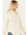 Image #2 - Scully Women's Floral Embroidered Long Sleeve Pearl Snap Western Shirt , Ivory, hi-res