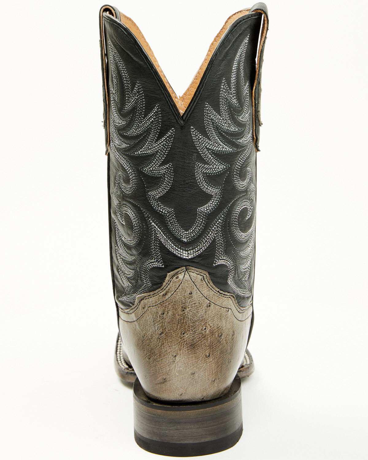 Image #5 - Cody James Men's Exotic Ostrich Belly Western Boots - Broad Square Toe, Grey, hi-res