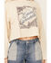 Image #3 - Cleo + Wolf Women's Athena Long Sleeve Cropped Mock Neck Graphic Tee, Oatmeal, hi-res
