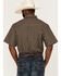 Image #4 - RANK 45® Men's Steer Small Plaid Print Short Sleeve Button-Down Western Shirt , Black, hi-res