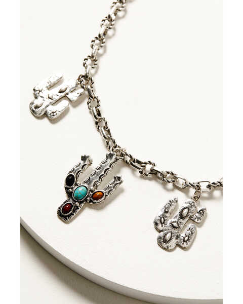 Image #2 - Shyanne Women's Silver Dakota Cacti Necklace, Silver, hi-res