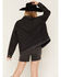 Image #4 - Azalea Wang Women's Studded Button-Down Denim Jacket, Black, hi-res