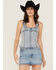 Image #1 - Blue B Women's Sleeveless Buckle Strap Denim Top, Light Wash, hi-res
