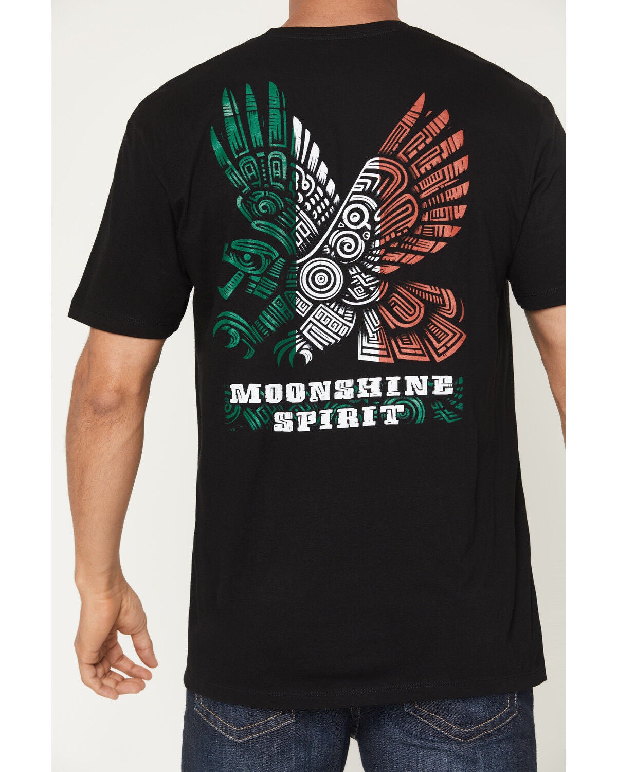 Image #4 - Moonshine Spirit&reg; Men's Mexico Eagle Short Sleeve Graphic T-Shirt, Black, hi-res