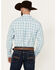 Image #4 - Ariat Men's Edward Plaid Print Long Sleeve Button-Down Performance Western Shirt, Aqua, hi-res