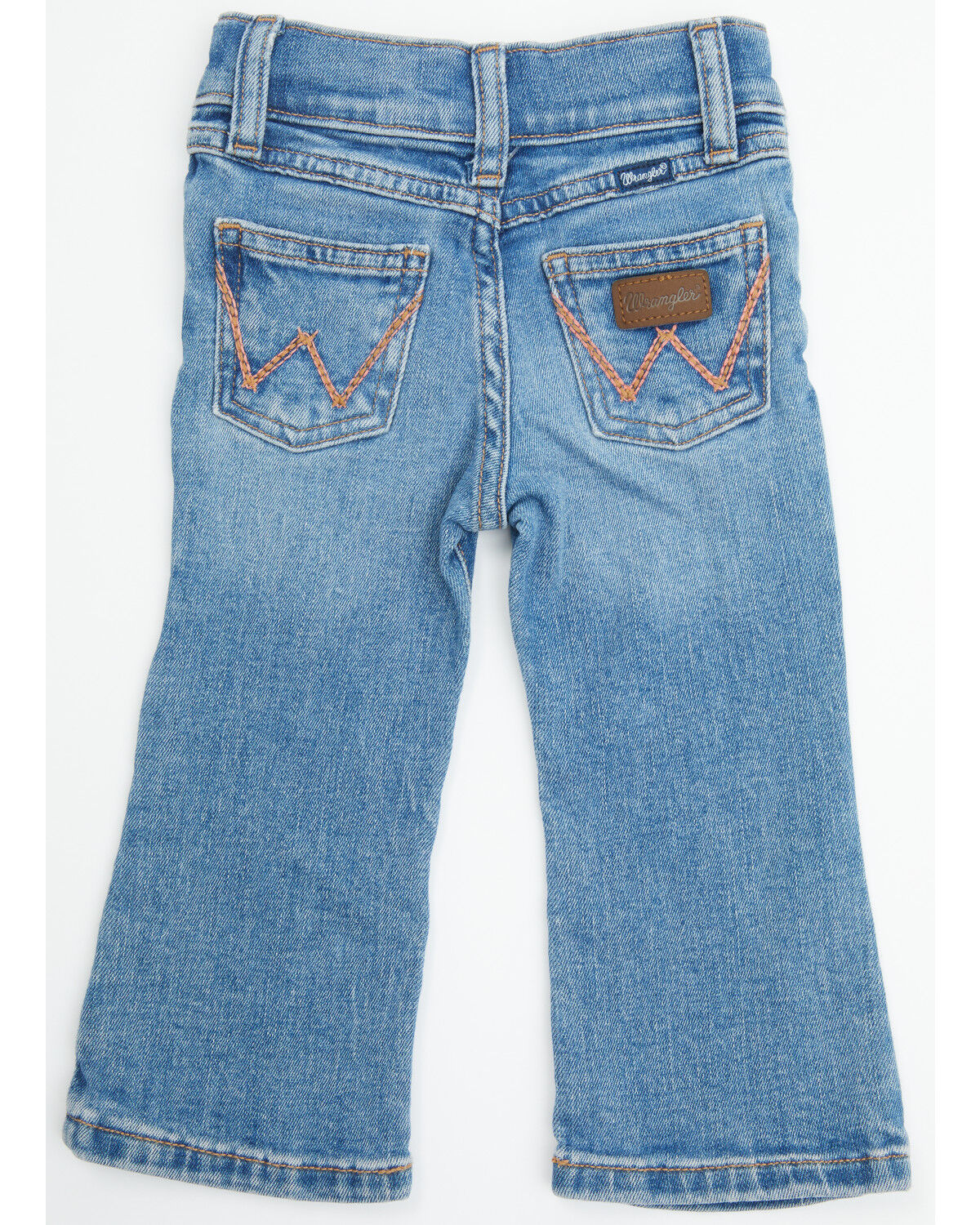 Image #1 - Wrangler Infant Girls' Medium Wash Bootcut Stretch Denim Jeans, Medium Wash, hi-res