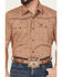 Image #3 - Cowboy Hardware Men's Boot Barn Exclusive Steerhead Short Sleeve Snap Stretch Western Shirt, Brown, hi-res