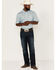 Image #2 - RANK 45® Men's Arena Allover Print Short Sleeve Button-Down Western Shirt, Light Blue, hi-res