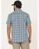 Image #4 - Carhartt Men's Rugged Flex® Relaxed Fit Lightweight Plaid Print Short Sleeve Button-Down Work Shirt, Blue, hi-res