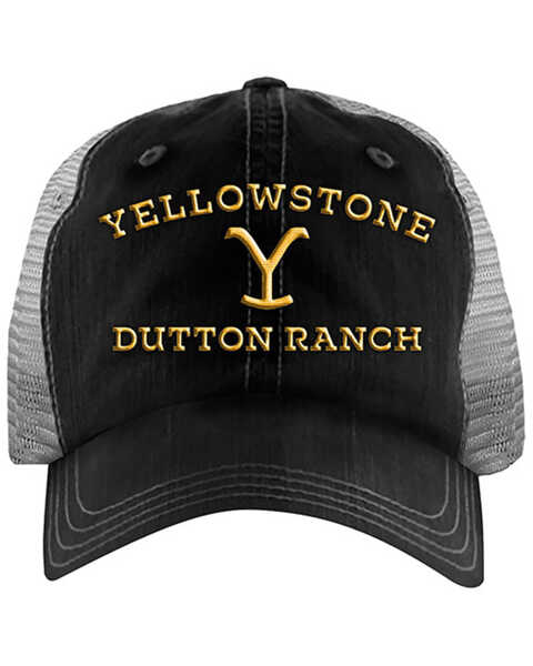 Paramount Network’s Yellowstone Men's Dutton Ranch Logo Ball Cap , Black, hi-res