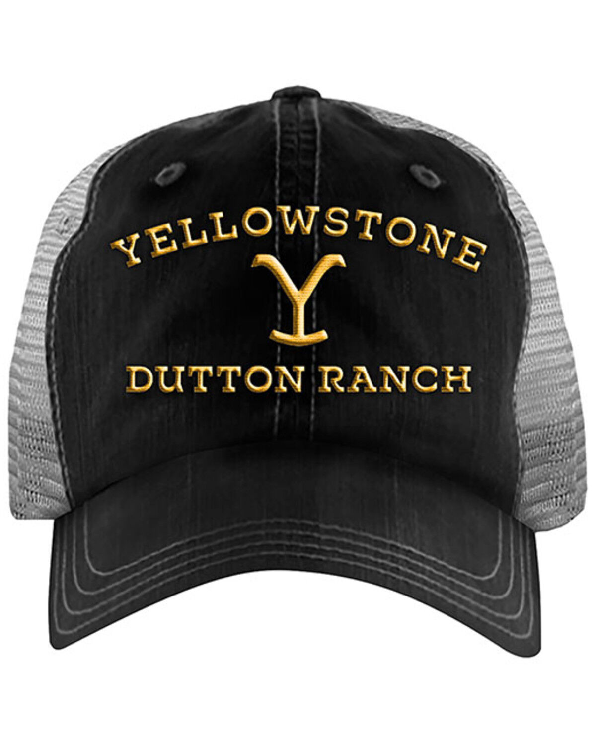 Image #1 - Paramount Network’s Yellowstone Men's Dutton Ranch Logo Ball Cap, Black, hi-res
