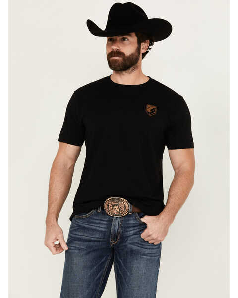 Image #1 - RANK 45® Men's Grip On Short Sleeve Graphic T-Shirt , Black, hi-res