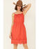 Stetson Women's Eyelet & Lace Dress, Red, hi-res