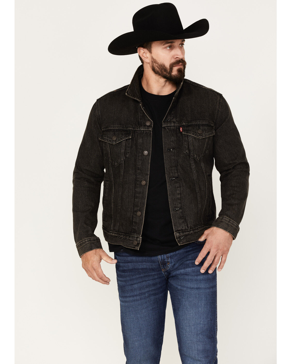 Levi's Men's Dark Wash Denim Trucker Jacket | Sheplers Levi's Men's Dark Wash Denim Trucker Jacket | Sheplers