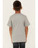 Image #4 - Carhartt Boys' Logo Pocket Short Sleeve T-Shirt, Charcoal, hi-res