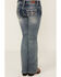 Image #3 - Shyanne Girls' Light Wash Steer Head Pocket Bootcut Stretch Denim Jeans, Medium Wash, hi-res