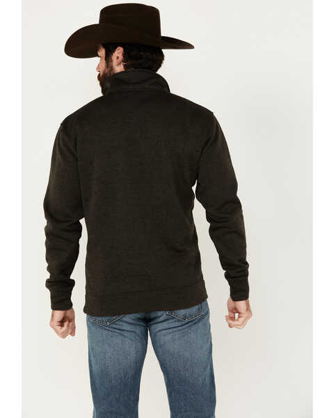 Image #4 - Cowboy Hardware Men's Speckle Logo 1/4 Zip Pullover, Black, hi-res