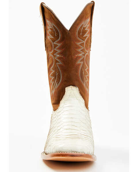 Image #4 - Cody James Men's Bone Python Exotic Western Boot - Broad Square Toe, Brown, hi-res