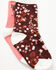 Image #1 - Shyanne Girls' 2-Pack Novelty Crew Socks, Dark Red, hi-res