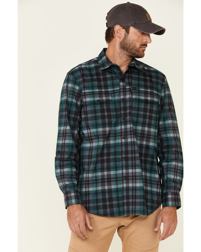 dark green flannel shirt