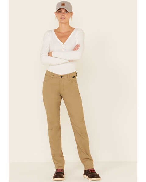 Wrangler Women's Tan Utility Pants - Slim, Tan, hi-res