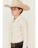 Image #2 - Cody James Boys' Mirage Geo Print Long Sleeve Snap Western Shirt, Cream, hi-res