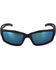 Edge Eyewear Men's Kazbek Polarized Aqua Precision Safety Sunglasses, Black, hi-res