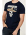 Image #3 - Moonshine Spirit Men's Party Skull Mariachi Short Sleeve Graphic T-Shirt, Navy, hi-res