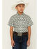 Image #1 - Cinch Boys' Horse Print Short Sleeve Button-Down Western Shirt, Grey, hi-res