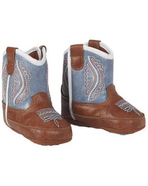 Image #1 - Ariat Infant-Girls Lil Stomper Shelby Western Boots , Tan, hi-res