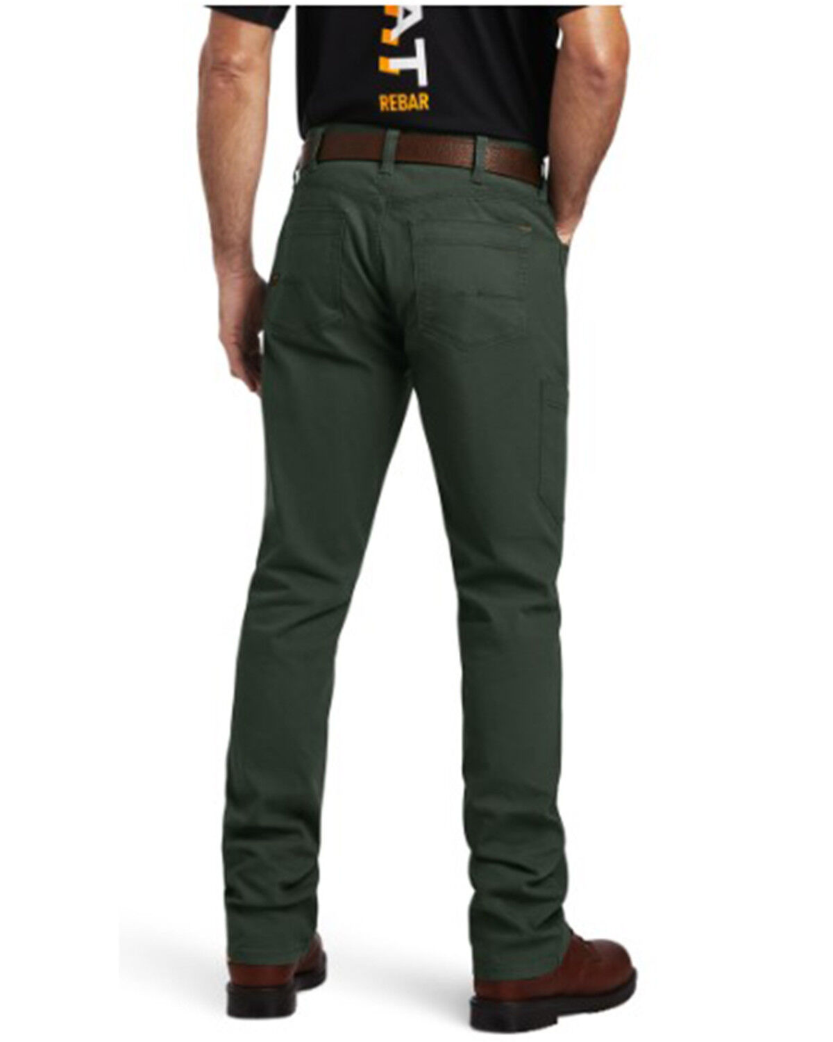 Image #2 - Ariat Men's Rebar M4 Made Tough DuraStretch Relaxed Straight Leg Work Pants, Green, hi-res