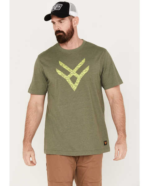 Image #1 - Hawx Men's Logo Graphic Short Sleeve T-Shirt, Green, hi-res