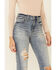 Image #3 - Daze Denim Women's Light Wash Distressed High Rise Straight Jeans, Light Blue, hi-res