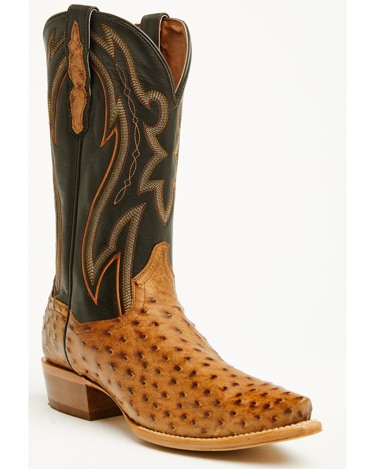 Dan Post Men's Grit Exotic Full Quill Ostrich Tall Western Boots - Snip Toe, Tan, hi-res