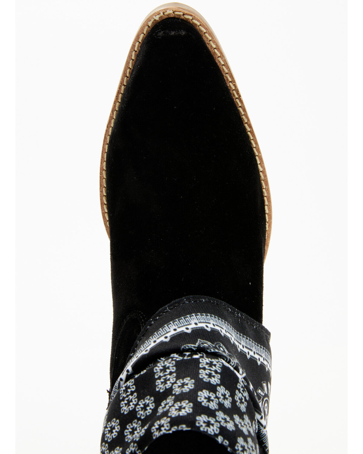 Image #6 - Dingo Women's Suede Bandida Western Booties - Round Toe, Black, hi-res