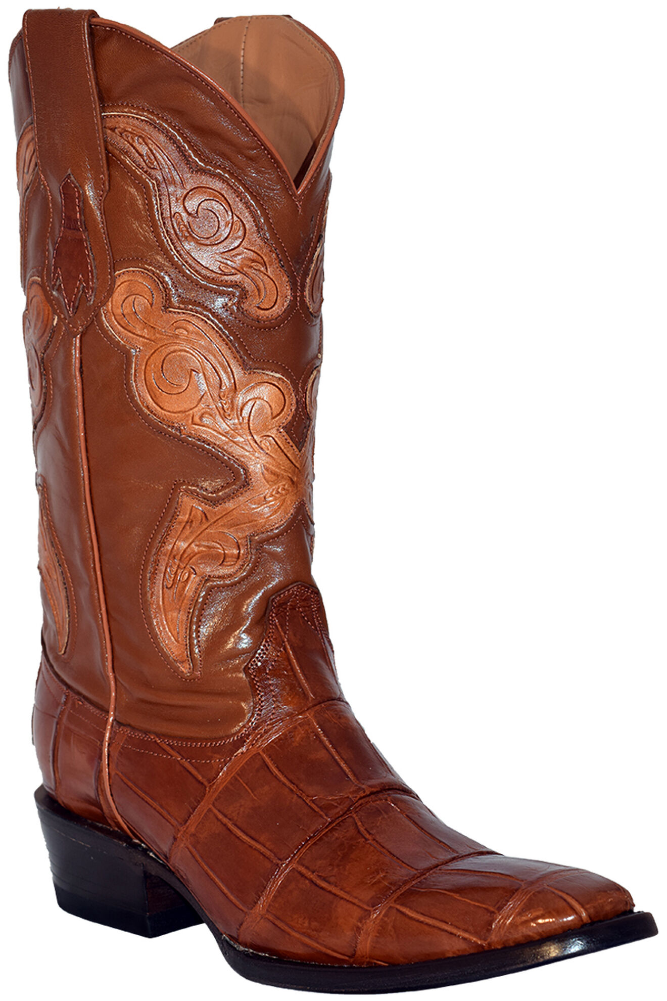 Ferrini Men s Stallion Alligator Belly Exotic Western Boots Broad Square Toe Sheplers