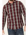 Image #3 - Brothers and Sons Men's Blaine Plaid Print Long Sleeve Button Down Shirt, Burgundy, hi-res