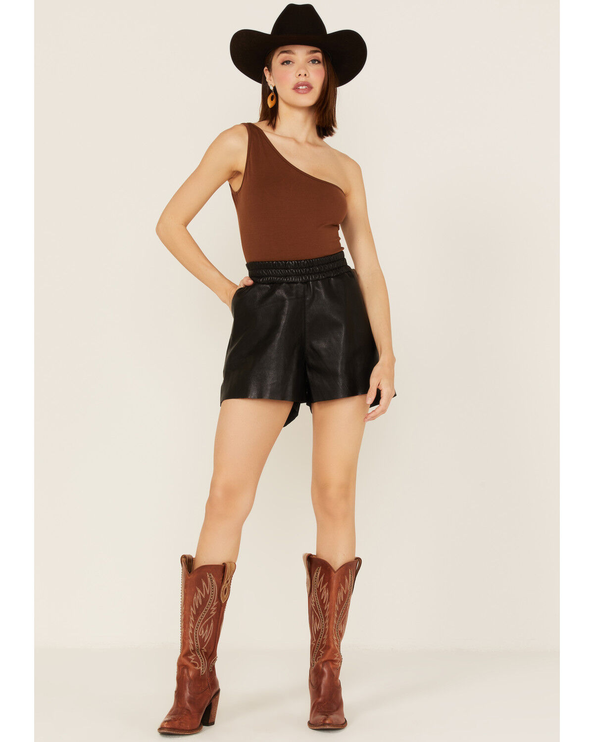 Image #1 - Mauritius Leather Women's Dija Leather Shorts, , hi-res