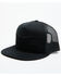 Image #1 - Salty Rodeo Men's Blackout Logo Trucker Cap, Black, hi-res