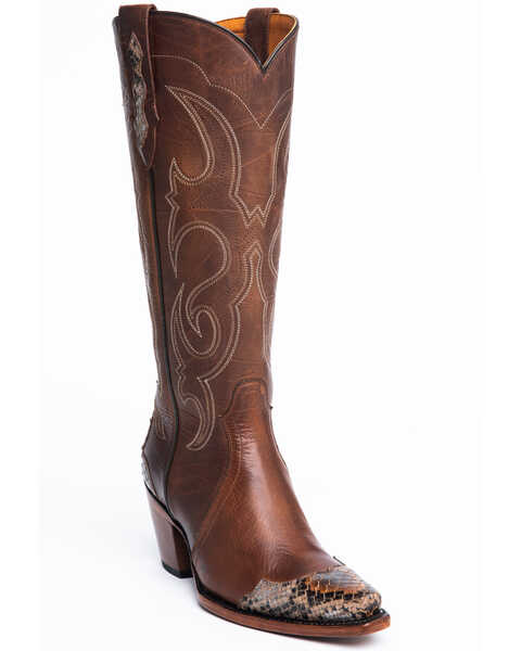 Image #1 - Idyllwind Women's Scaled-Up Western Boots - Snip Toe, Brown, hi-res