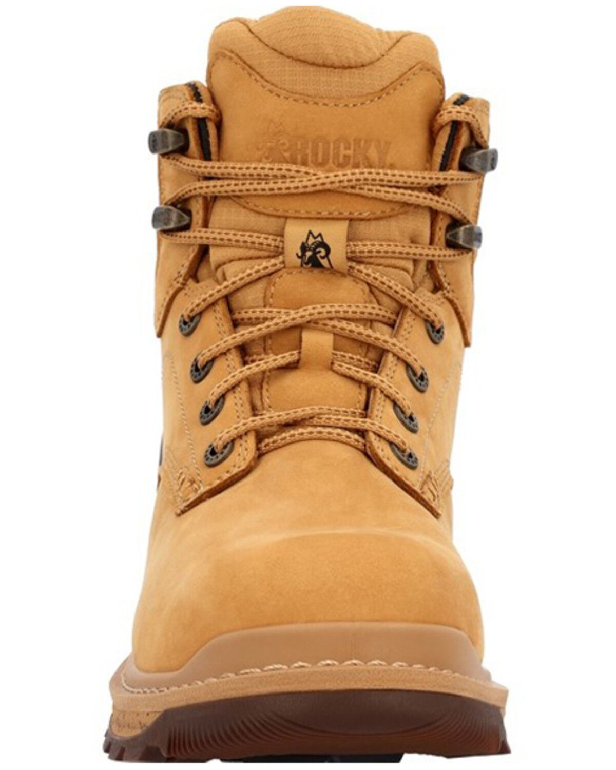 Image #4 - Rocky Men's Rams Horn Waterproof Work Boots - Composite Toe, Wheat, hi-res