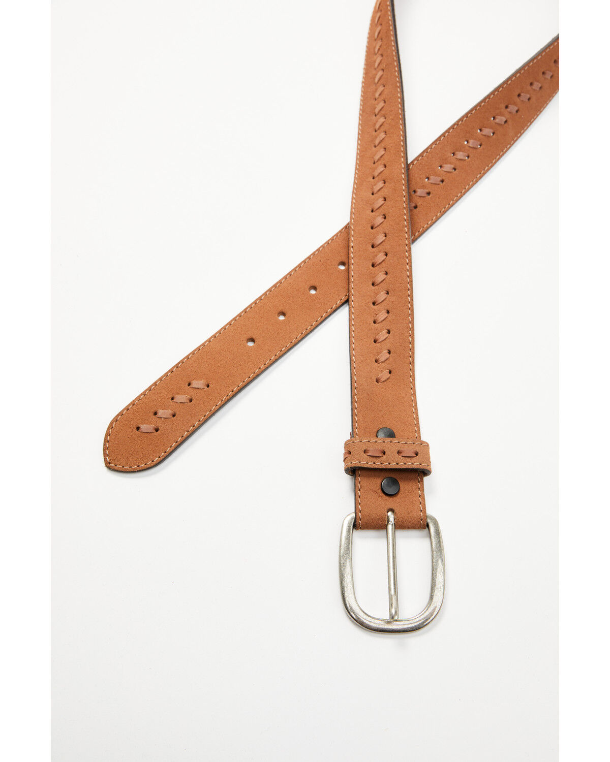 Image #2 - Cowgirls Rock Women's Solid Perforated Belt, Brown, hi-res