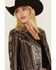 Image #2 - Double D Ranch Women's Embellished Fringe Leather Jacket, Brown, hi-res