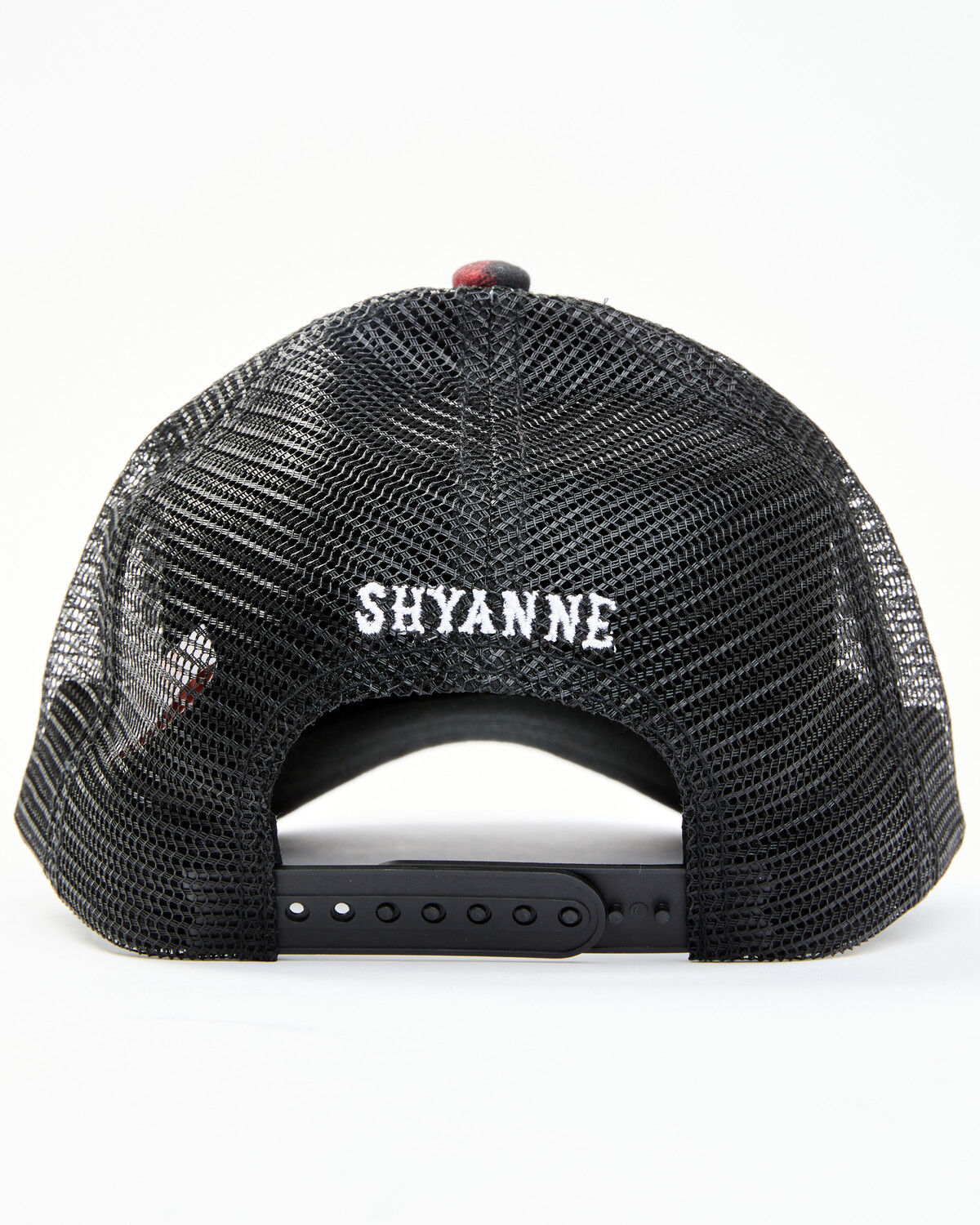 Image #3 - Shyanne Women's Horses Keep Me Stable Buffalo Plaid Mesh-Back Ball Cap, Black/red, hi-res