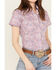 Image #3 - Rough Stock by Panhandle Women's Paisley Print Stretch Short Sleeve Western Pearl Snap Shirt, Multi, hi-res