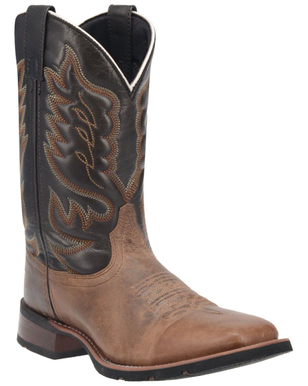 Laredo Men's Montana Performance Western Boots - Broad Square Toe, Brown, hi-res