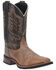 Image #1 - Laredo Men's Montana Western Boots - Broad Square Toe, Brown, hi-res