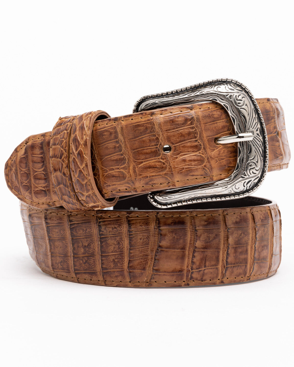 Image #1 - Cody James Men's Hornback Caiman Exotic Belt, Brown, hi-res